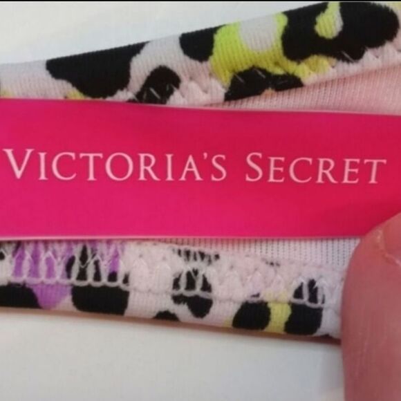 Victoria's Secret 2012 Bombshell Neon Animal Print Extra Lift Bikini Top 32C - Picture 10 of 11